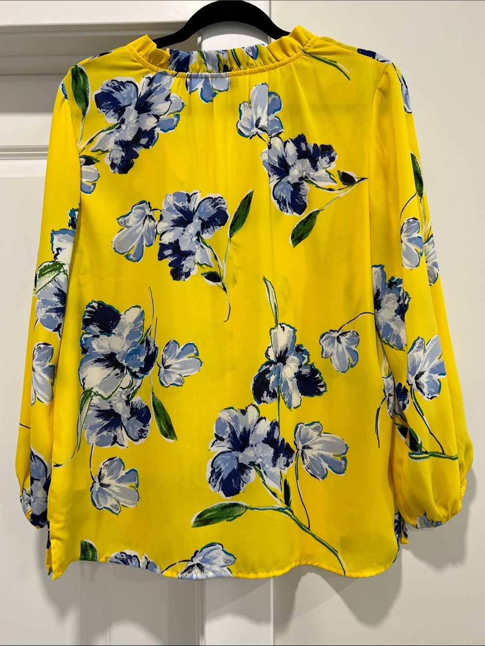 Counterparts Yellow Floral Tie-Front Blouse - Picture 4 of 5